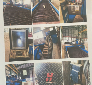 Máy cắt Plasma CNC SPC- 20120, mã số PLO-01. Hiện trạng của máy tại thời điểm kê biên máy ngừng hoạt động, không kiểm tra được chất lượng bên trong, không có các phụ kiện kèm theo